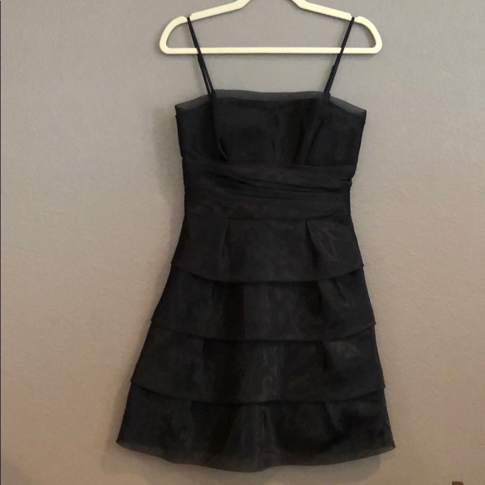 Black formal mini dress